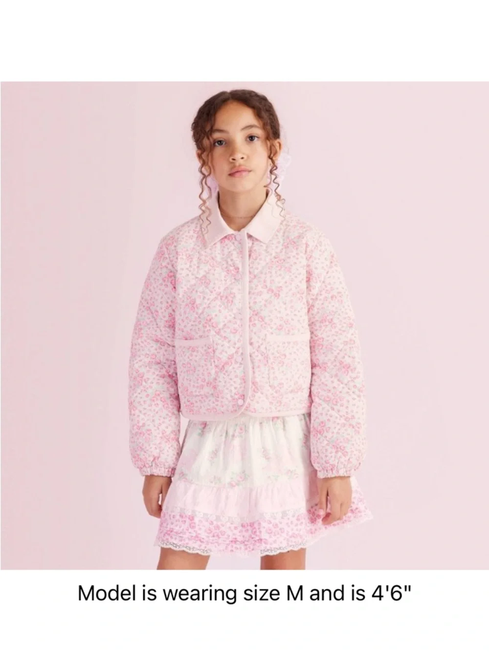 LoveShackFancy Charlotte Roseheart Quilted Barn Jacket for Girls